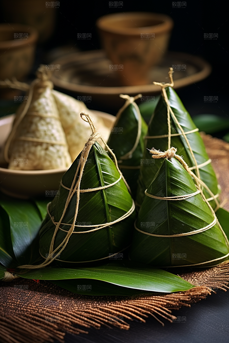 粽子自然传统美食摄影图