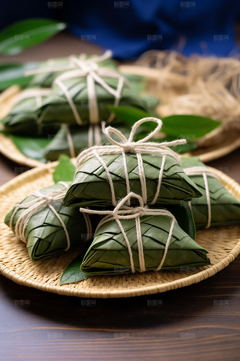 粽子粽叶节日节气摄影图