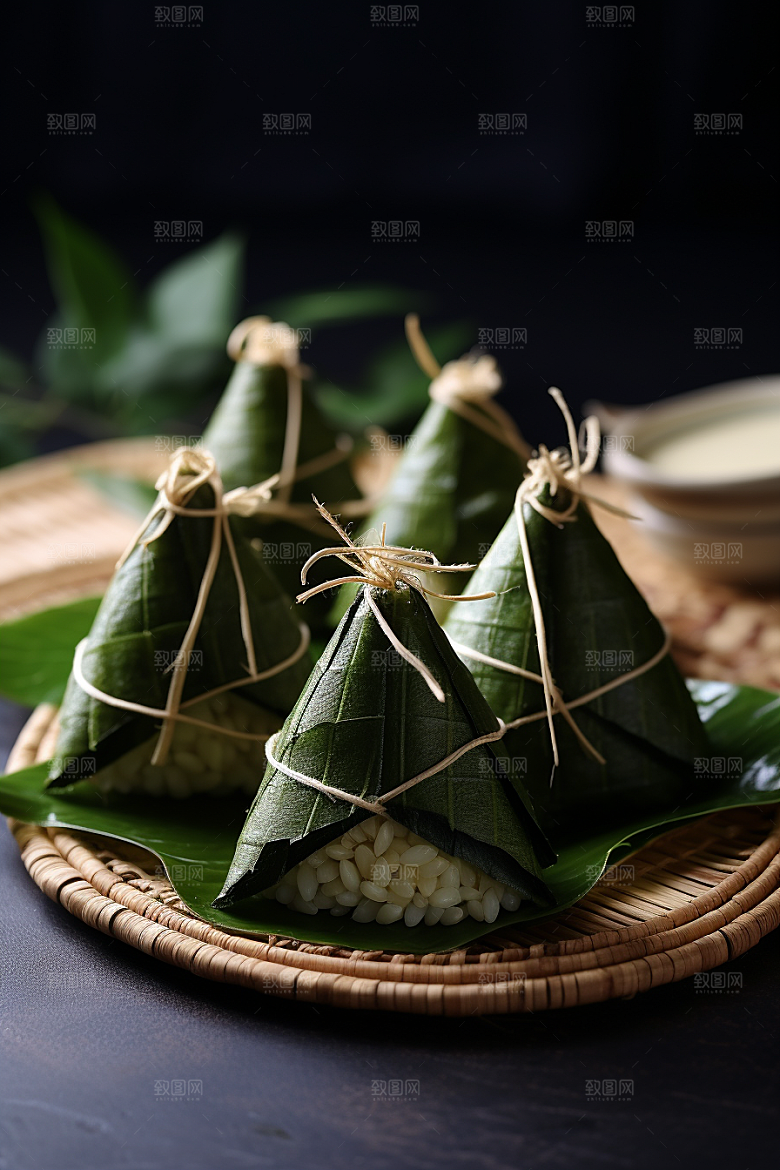 粽子端午节小吃摄影图