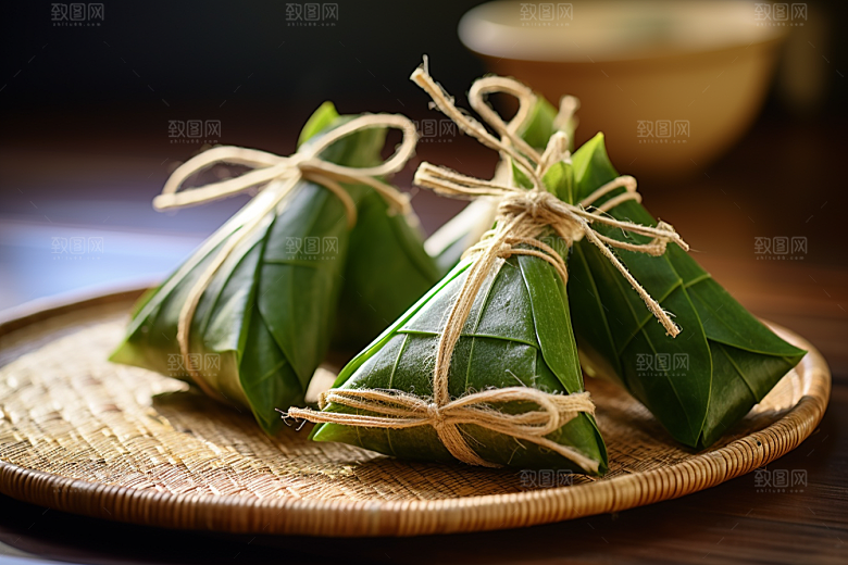 粽子传统美食小吃摄影图