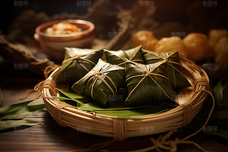 粽子自然传统美食摄影图