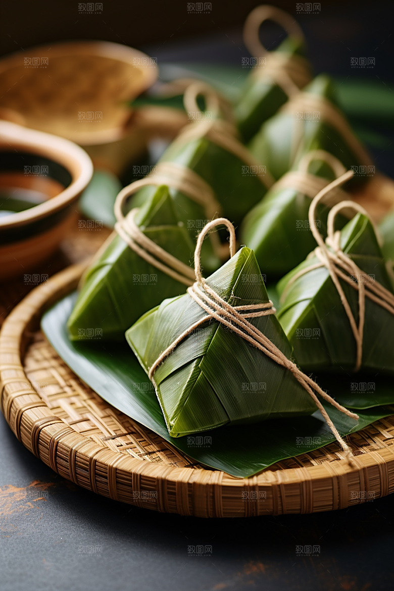 粽子传统美食端午节摄影图