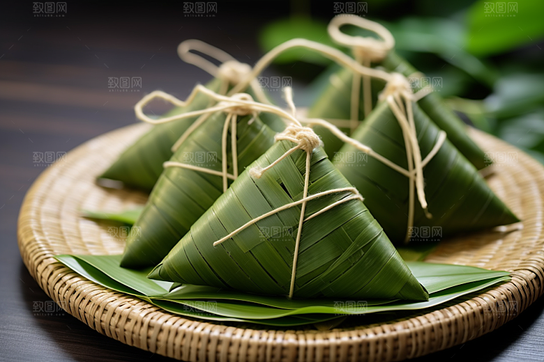 粽子节日节气包粽子摄影图