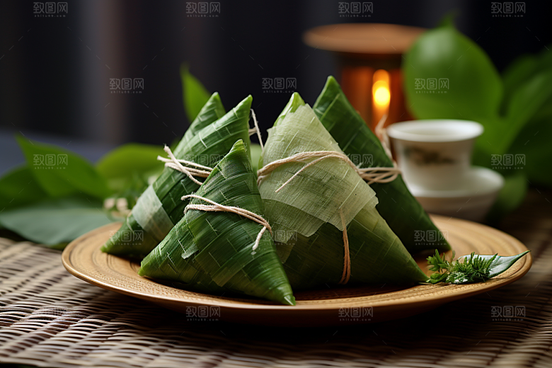 粽子传统美食美味摄影图