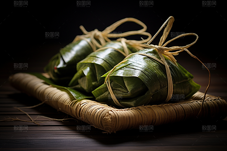 粽子包粽子美味摄影图