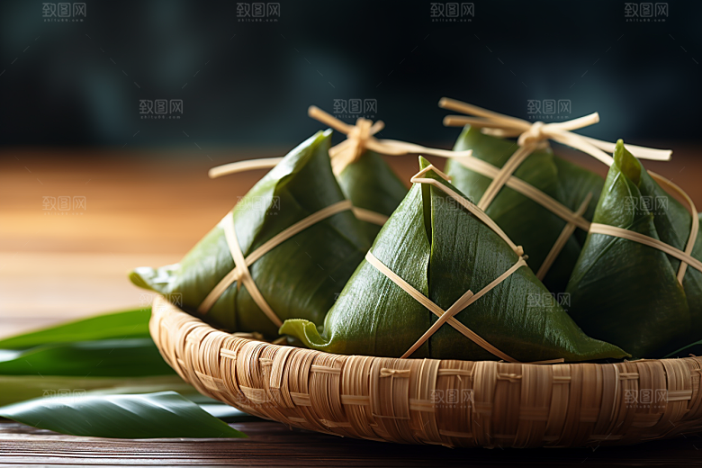 粽子美味传统美食摄影图
