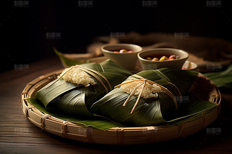 粽子美味小吃摄影图