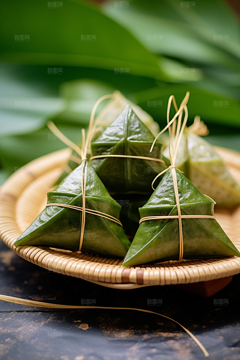 粽子端午节美味摄影图