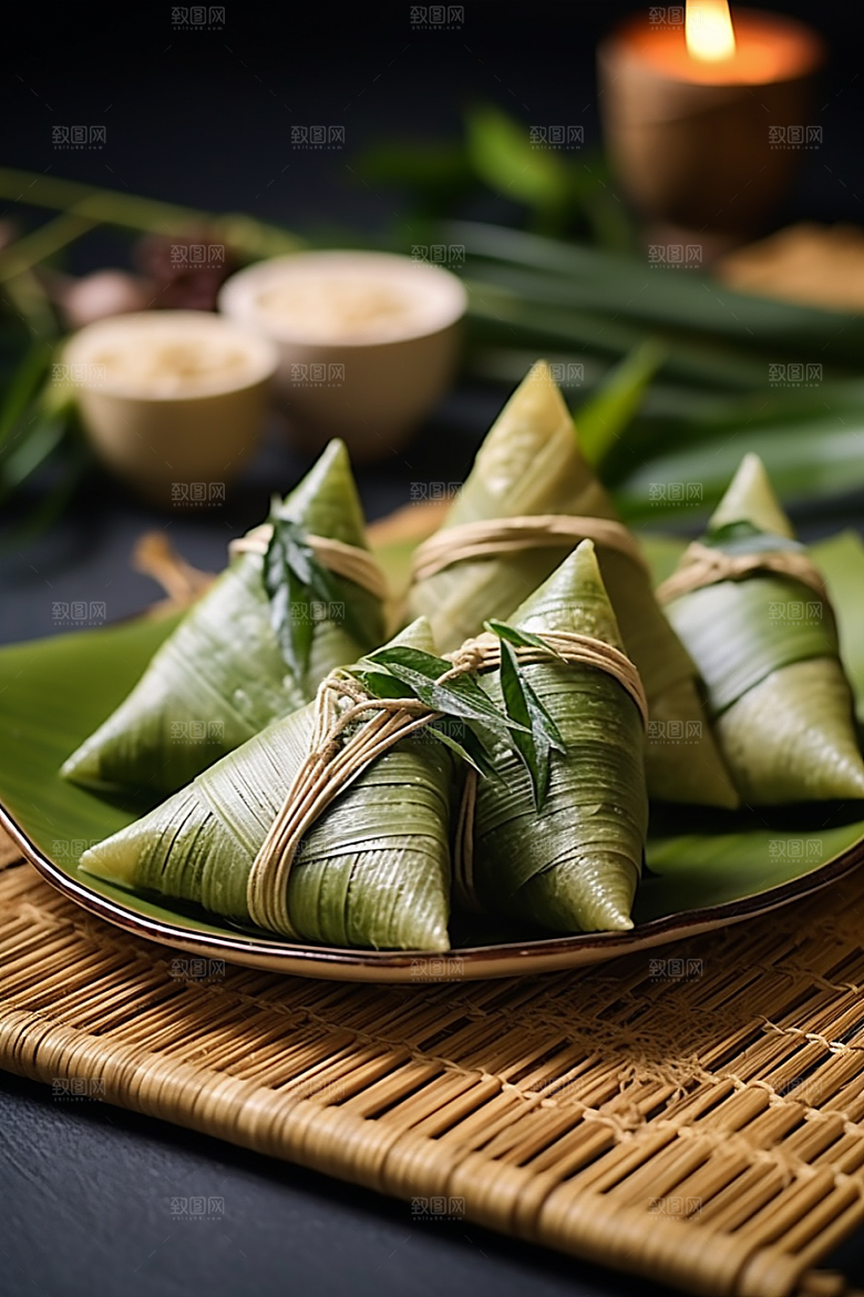 粽子传统美食节日节气摄影图