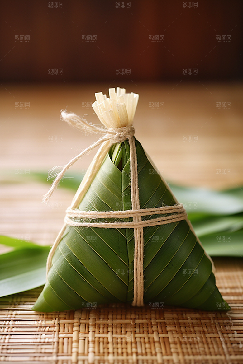 粽子美味包粽子摄影图