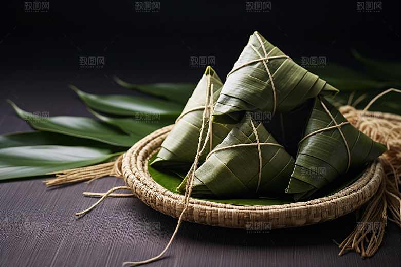 粽子传统美食美味摄影图