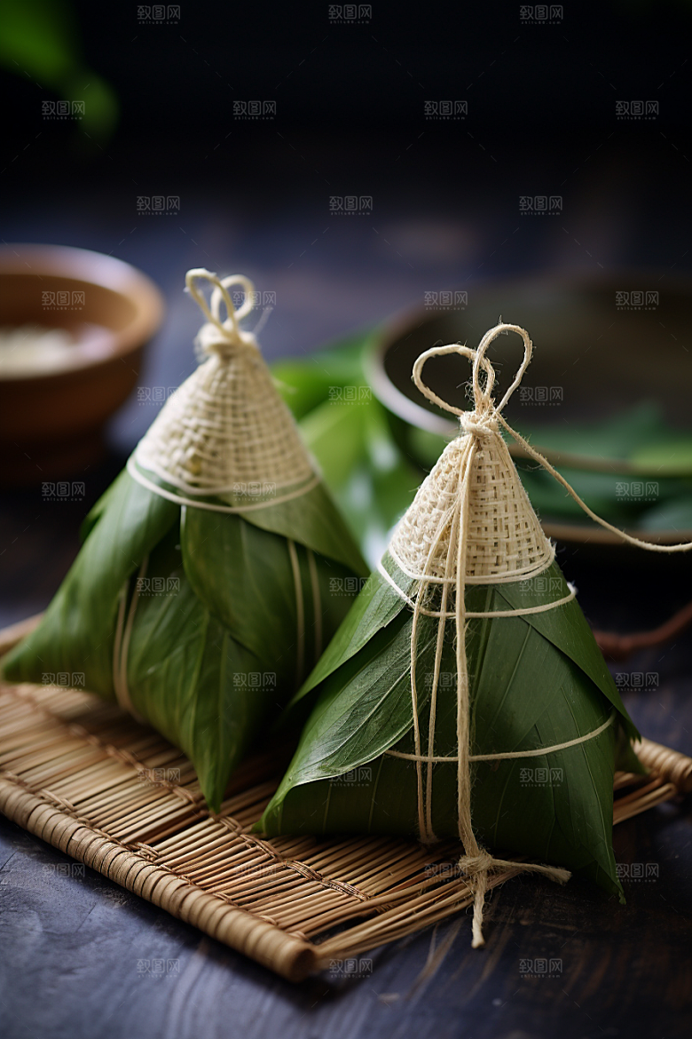 粽子包粽子美味摄影图
