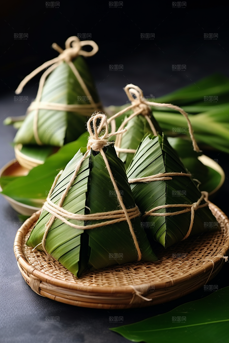 粽子传统美食高清摄影图