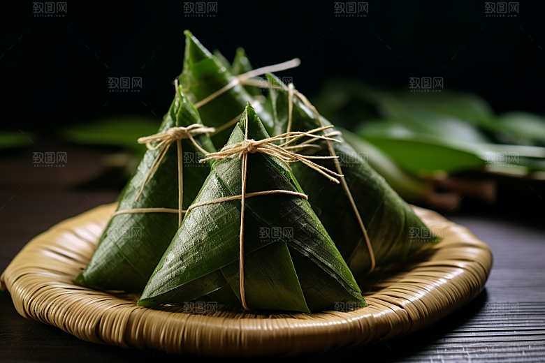 粽子节日节气包粽子摄影图