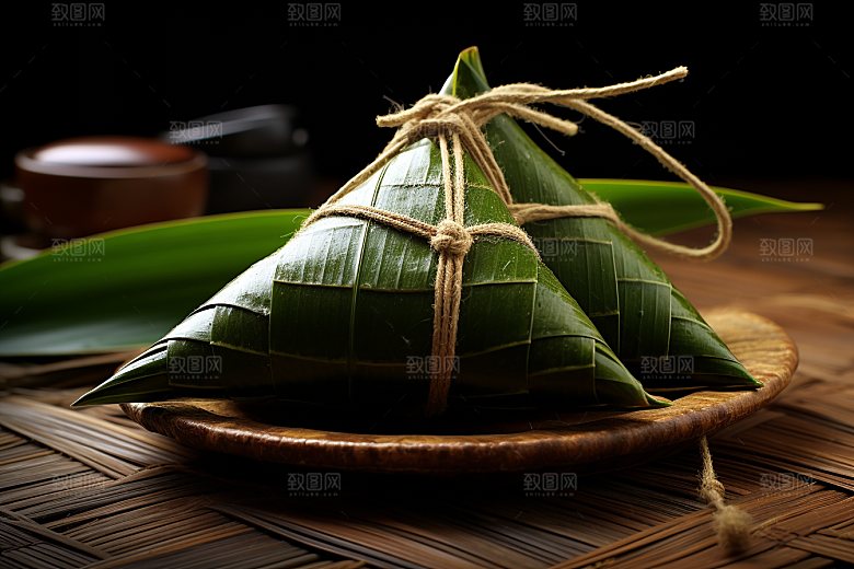 粽子包粽子端午节摄影图