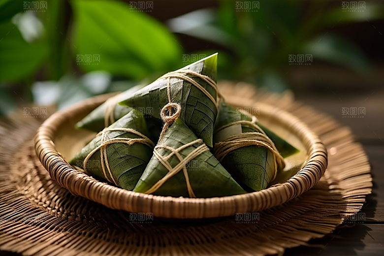 粽子小吃自然摄影图