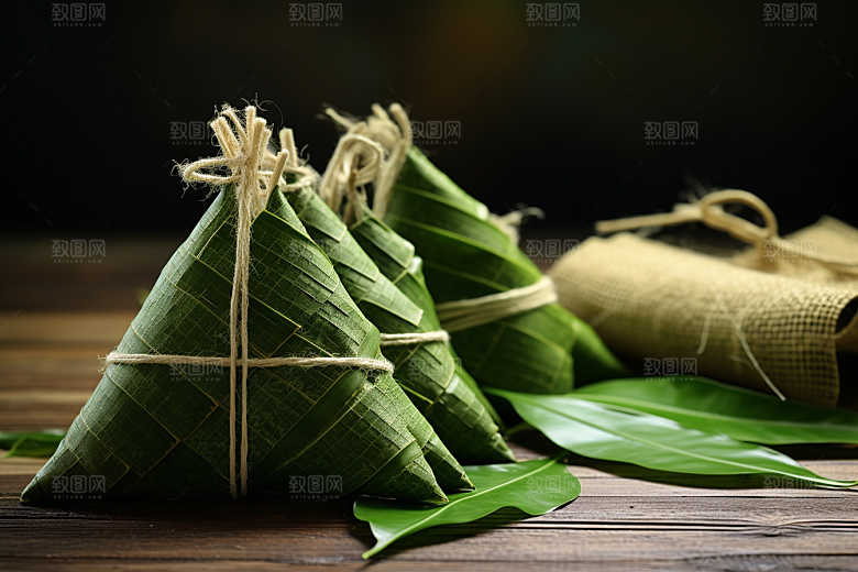 粽子美味小吃摄影图