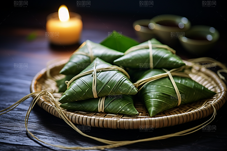 粽子美味传统美食摄影图