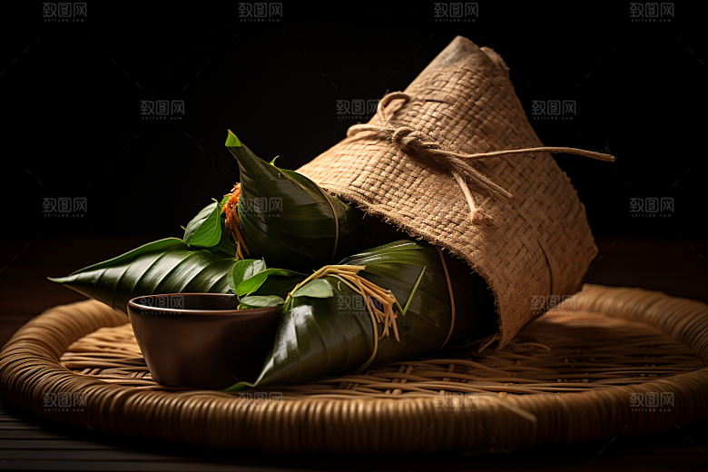 粽子节日节气美味摄影图
