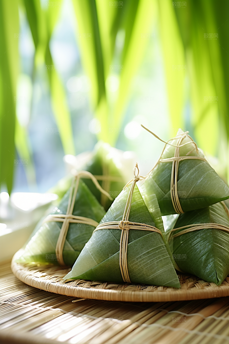 粽子高清包粽子摄影图