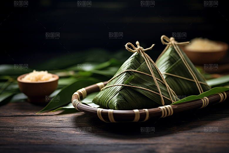 粽子传统美食节日节气摄影图