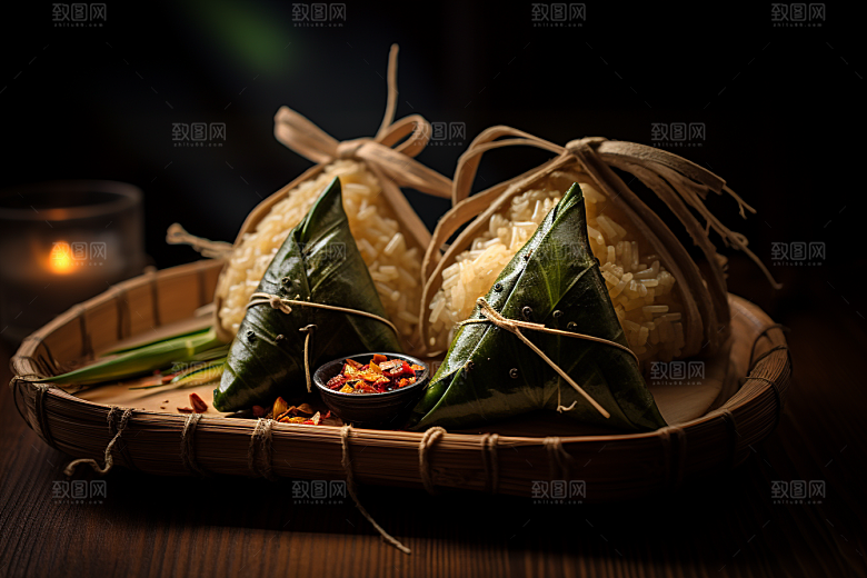 粽子自然美味摄影图
