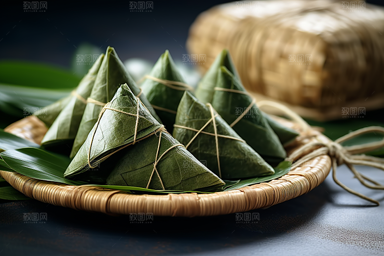 粽子传统美食小吃摄影图