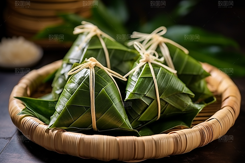 粽子节日节气美味摄影图