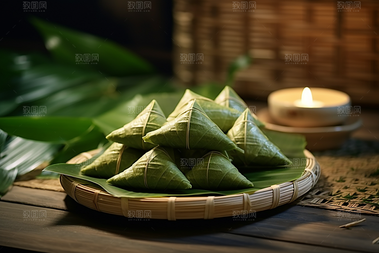粽子端午节自然摄影图