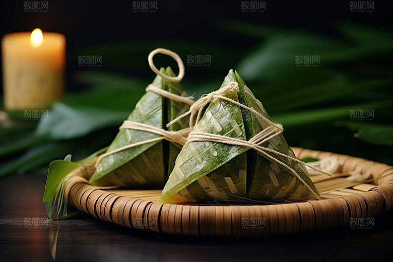 粽子自然传统美食摄影图