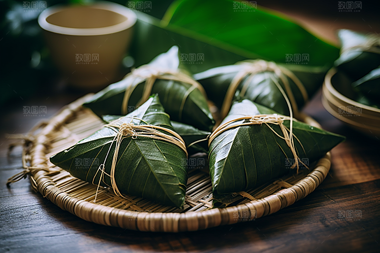 粽子端午节传统美食摄影图