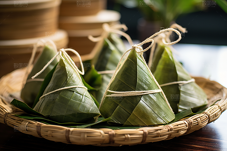 粽子包粽子美味摄影图