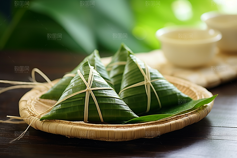 粽子节日节气美味摄影图