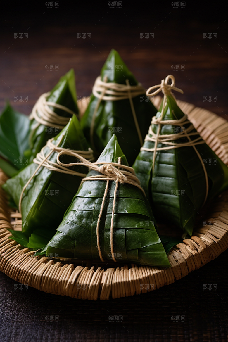 粽子传统美食高清摄影图