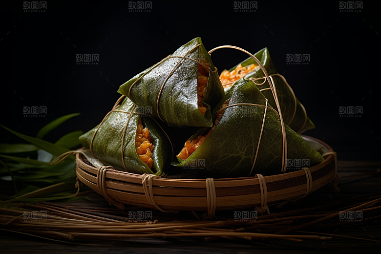 粽子节日节气美味摄影图