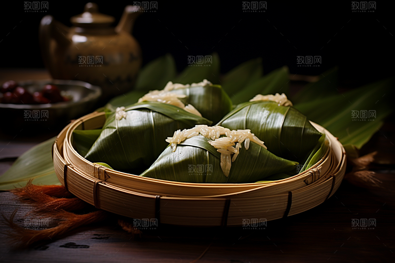 粽子小吃节日节气摄影图