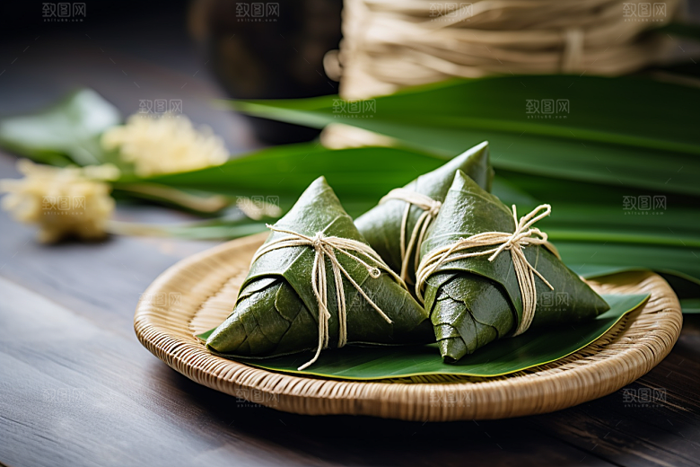 粽子自然包粽子摄影图