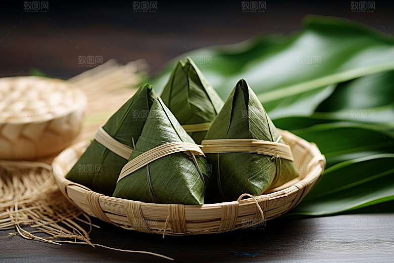 粽子小吃自然摄影图