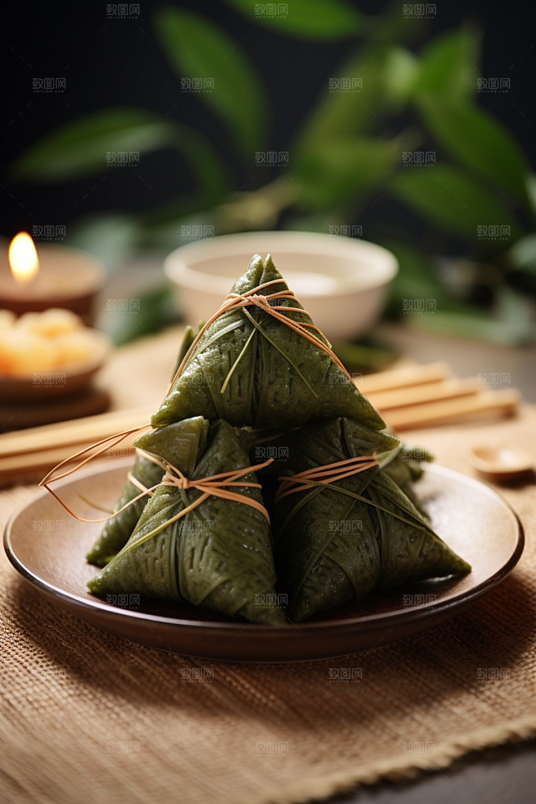 粽子美味小吃摄影图