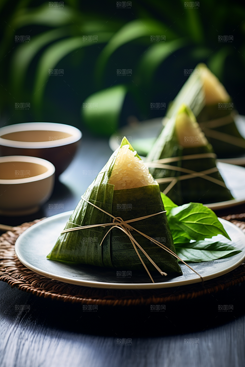 粽子传统美食高清摄影图
