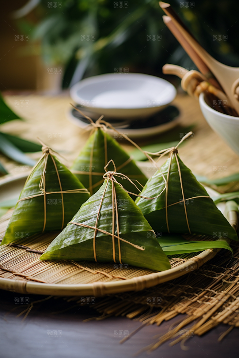 粽子小吃美味摄影图