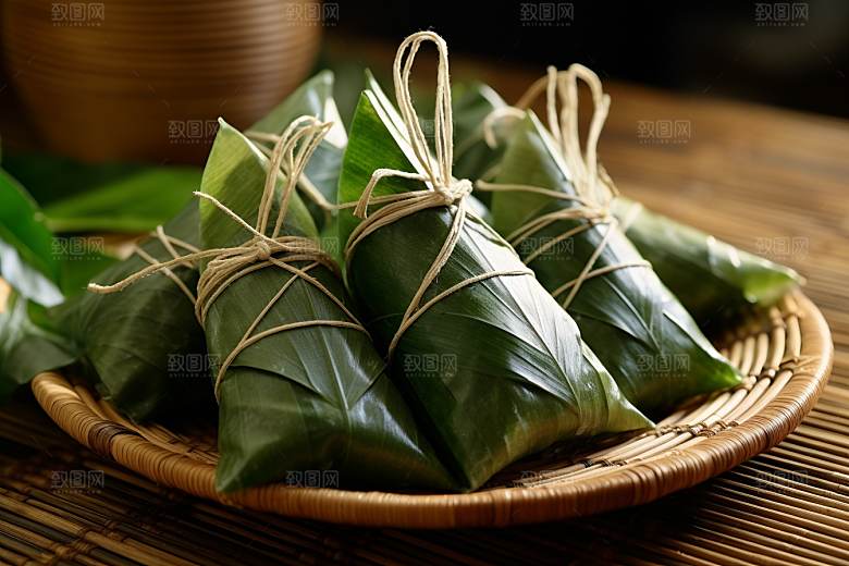 粽子小吃高清摄影图