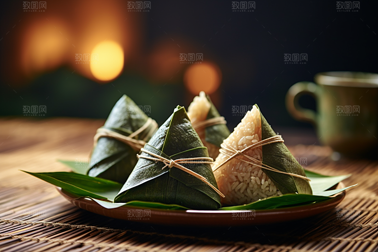 粽子节日节气美味摄影图