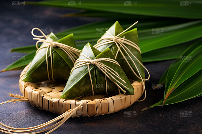 粽子包粽子美味摄影图