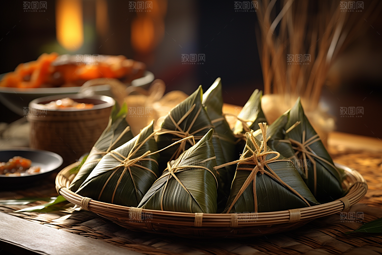 粽子包粽子自然摄影图