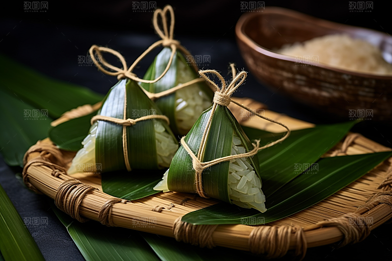 粽子小吃自然摄影图