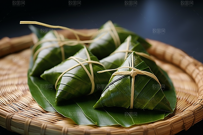 粽子美味小吃摄影图