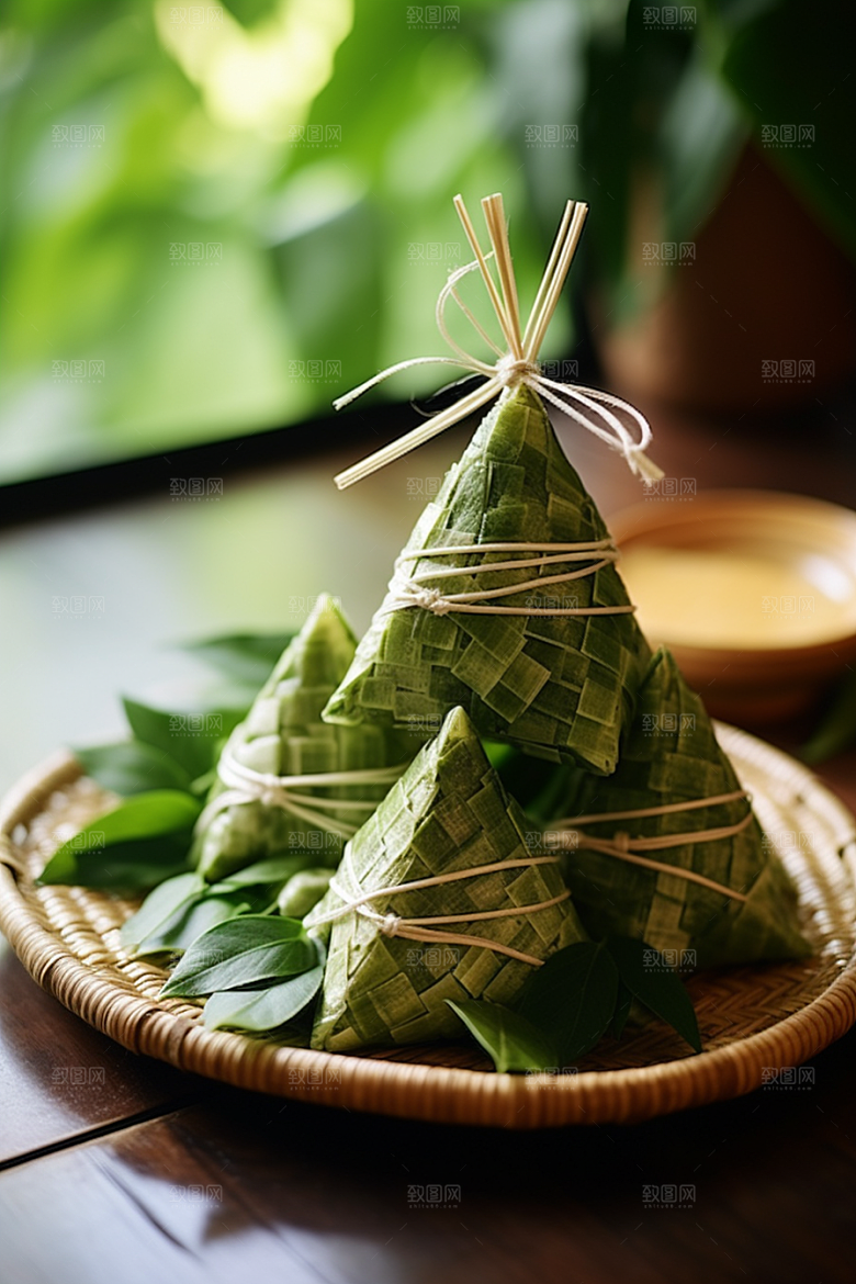 粽子端午节美味摄影图