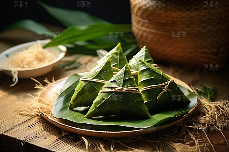 粽子自然美味摄影图