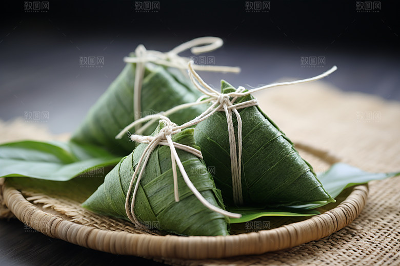 粽子包粽子传统美食摄影图